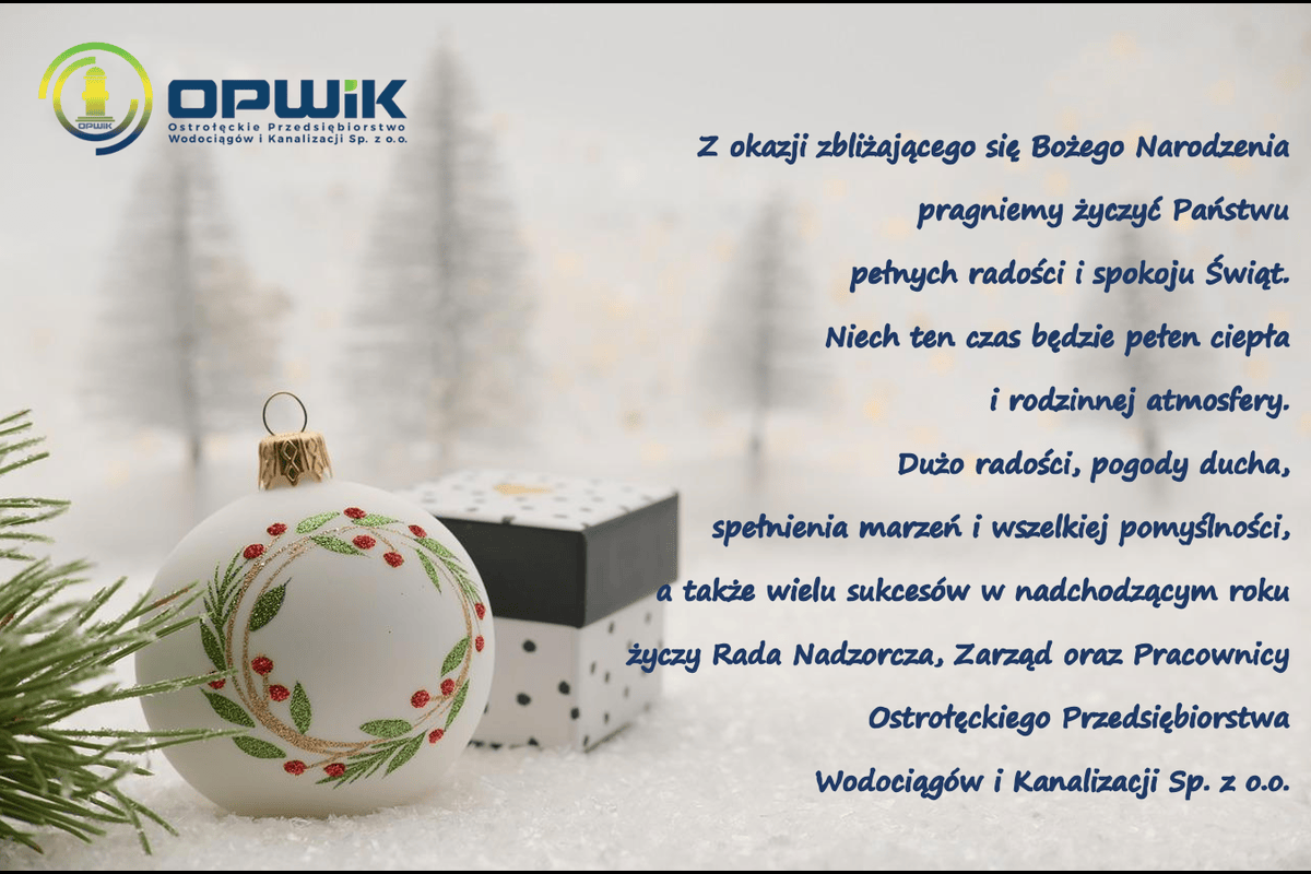Życzenia z okazji Świąt Bożego Narodzenia